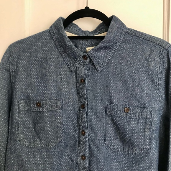 TOMS Chambray Denim Button Top Large - Picture 5 of 8